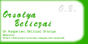 orsolya beliczai business card